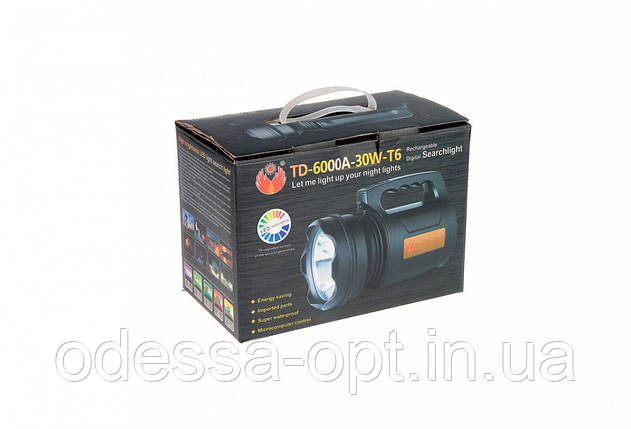 Ліхтарик TD 6000A 30W T6, фото 1