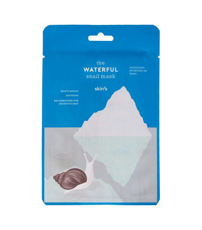 Заспокійлива тканинна маска для обличчя з муцином равлика Skin79 The Waterful Snail Mask 20ml, фото 1