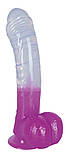 Фалоїмітатор із мошокою Ready Mate Dildo clear/lila, фото 4