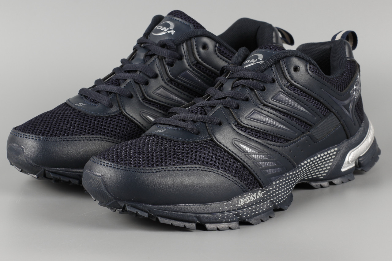 Кроссовки Мужские Синие Bona 740W Сетка Летние Бона Размеры 41 43 44 45 ...