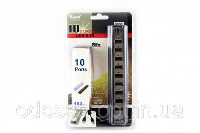 Розгалужувач USB HUB 10 PORTS 220V, фото 1