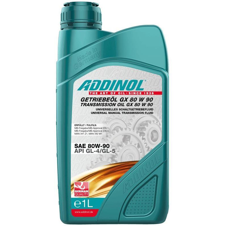 Масло ADDINOL Getriebeol GX 80w90 GL-4/GL-5 1л