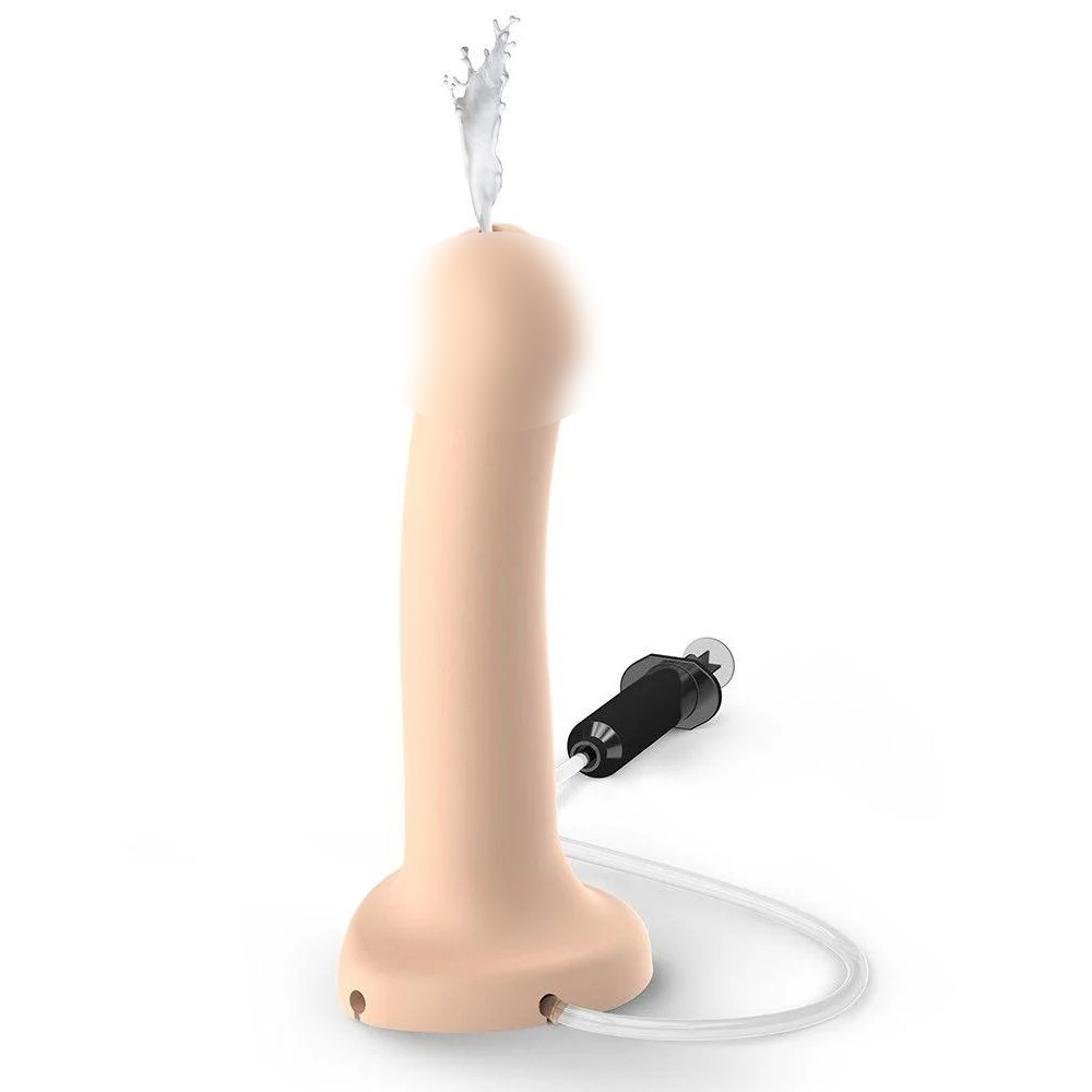 Закінчуючий фалоімітатор Strap-On-Me Dildo Cum Flesh, діаметр 3,6см, силікон, насадка для страпону Feromon