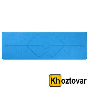 Килимок для йоги з позиційною лінією ⁇ 173 см х 61 см