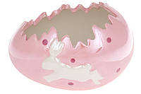Кашпо для декоративных композиций Зайка,15см(2 шт)цвет розовый перламутр в горошек с объемным рисунком,733-297