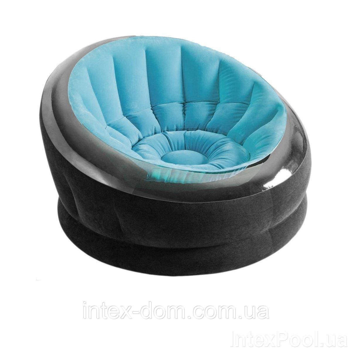 Надувне крісло Intex 66582 (112 х 109 х 69 см) (Блакитний)