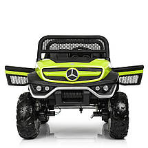 Дитячий електромобіль двомісний джип Mercedes Unimog M 4133EBLR-5 (MP3, SD, USB, мотори 4x35W, ак.12V14A), фото 6