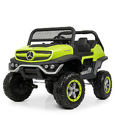 Дитячий електромобіль двомісний джип Mercedes Unimog M 4133EBLR-5 (MP3, SD, USB, мотори 4x35W, ак.12V14A), фото 4