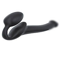 Безремневий страпон Strap-On-Me Black L, повністю регульований, діаметр 3,7см Feromon