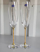 Весільні келихи з кристалами