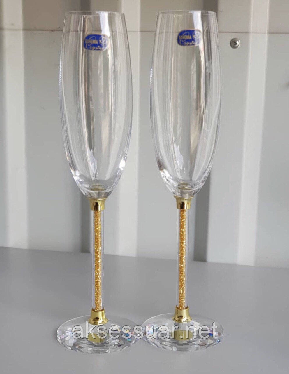 Свадебные бокалы с кристаллами - фото 1 - id-p1110421252