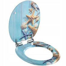 Сидіння для унітаза, мікроліфт, фанера, Natural style, стільчак