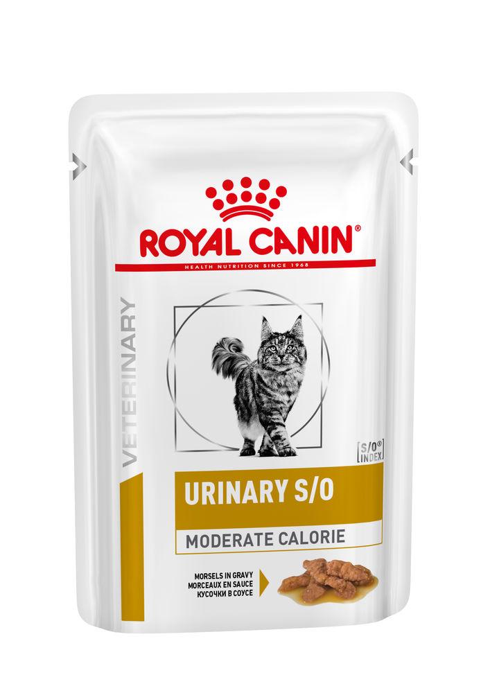 Паучи Royal Canin Urinary S/O Moderate Calorie Cat (Feline) 85г в соусі (в упаковці 12шт.)