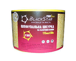 25-11580 ''BlackStar PROF-Line'' Шліфувальна шкура 115мм*50м Р80 на папері