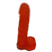 Крафтове мило член із присоскою Чистий Кайф Червоний L ( SO2638 )