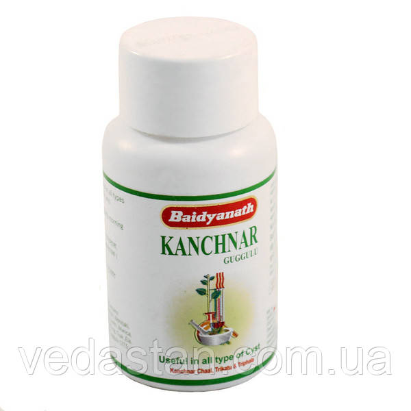 Канчнар гугул, канчнар гуггул, при захворюваннях лімфатичної системи, Kanchnar Guggul (80tab)