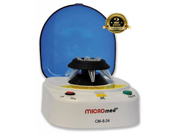 Центрифуга лабораторна медична СМ-8.04 MICROmed для микропробирок Еппендорф, фото 2