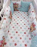 Постільний набір в ліжечко для новорожденого Тедді, фото 2
