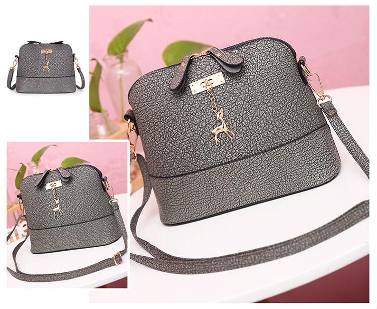 Ультрамодна жіноча сумка екошкіра, сіра QA-7, фото 1