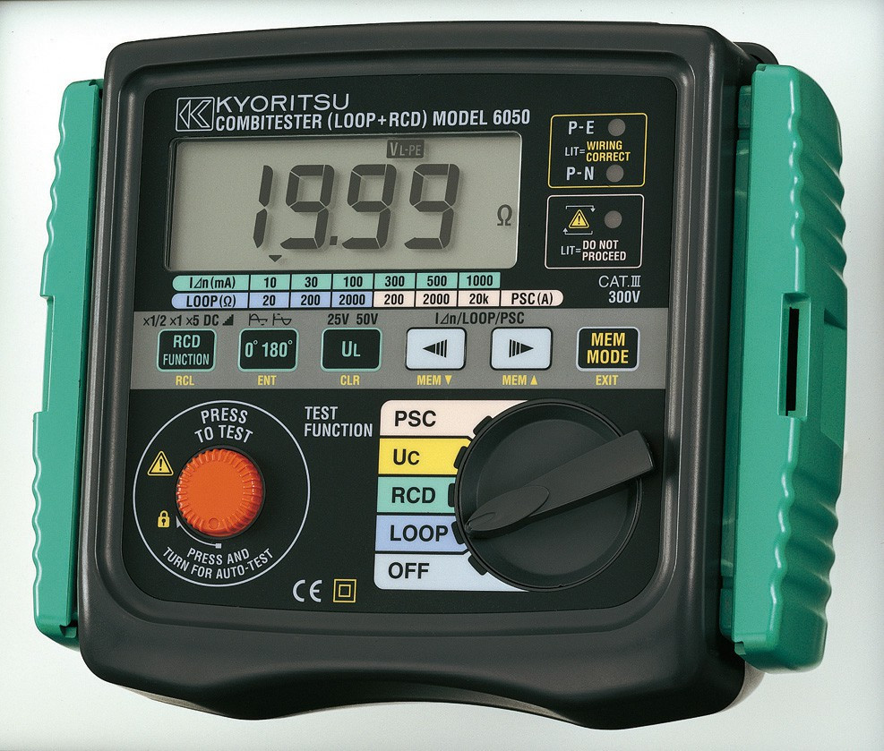Kyoritsu KEW Model 6050 — багатофункціональний вимірювач: вимірювання опору петлі "фаза-ноль", тестер ВЗ