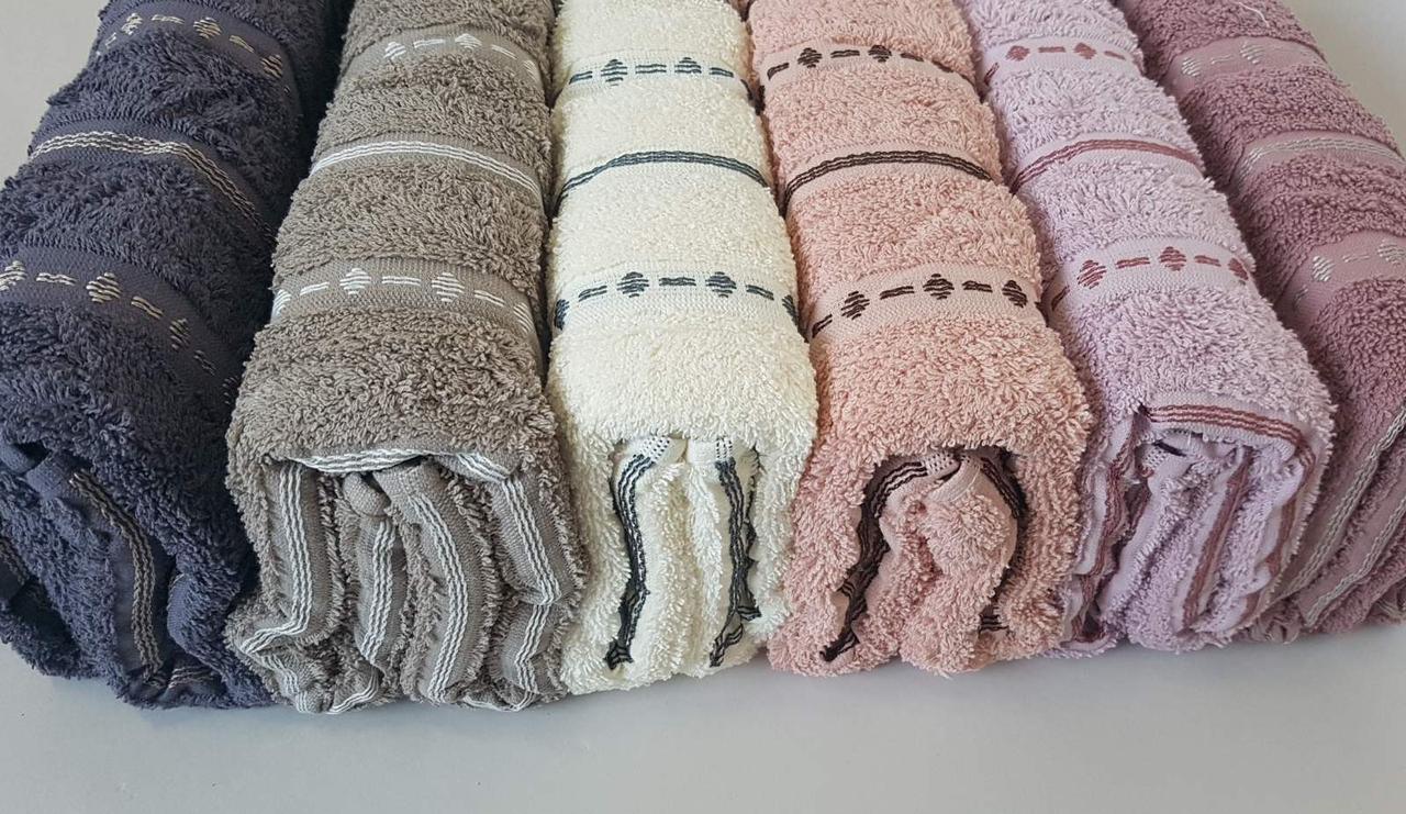Махрові лицеві рушники Vip Cotton «Cizgili» 6 шт (Туреччина)