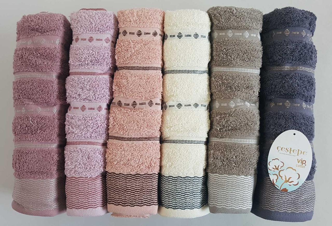 Рушники махрові банні Vip Cotton «Cestepe Cizgili» 140*70 см