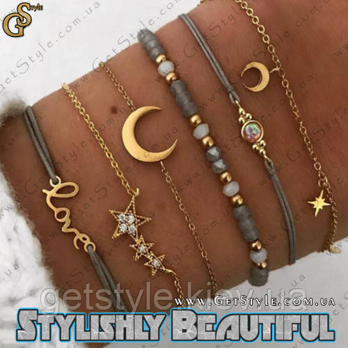 Набір браслетів — "Stylishly Beautiful" + подарункове паковання, фото 1