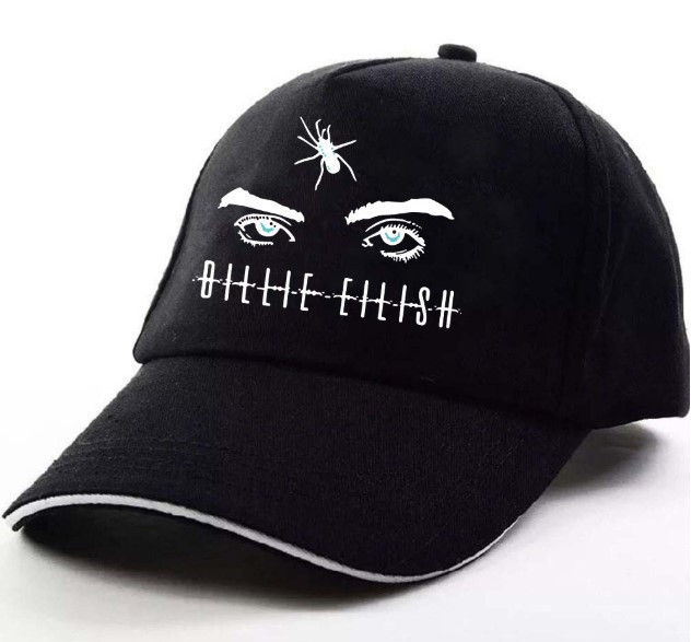 Кепка Бейсболка Billie Eilish ( Біллі Ейліш) Чорна із зображенням