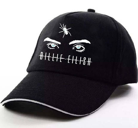 Кепка Бейсболка Billie Eilish ( Біллі Ейліш) Чорна із зображенням, фото 1