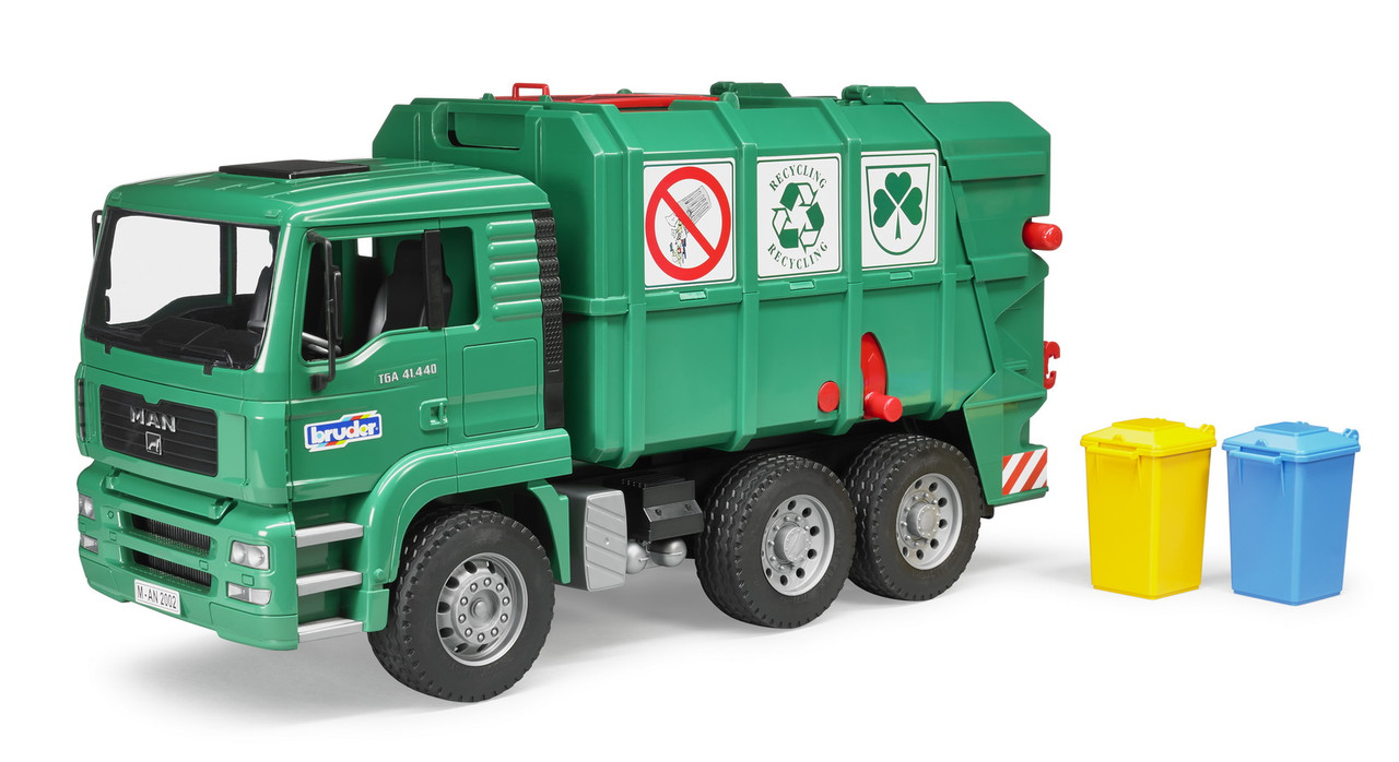 Іграшка - машинка Bruder - сміттєвоз MАN TGA, зелений, М1:16