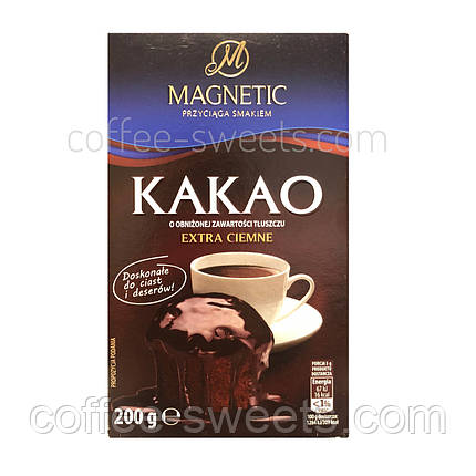 Какао порошок Magnetic cacao extra ciemne 200 g, фото 3