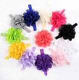 Дитяча синя пов'язка - коло 40-50см, розмір квітки 10-11см, фото 4