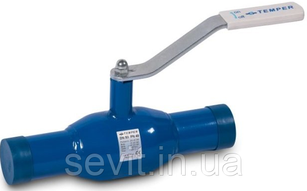 Кран кульовий сталевий стандартнопрохідний під приварку Temper (Естонія) DN32 PN40, арт. 28220032, фото 1