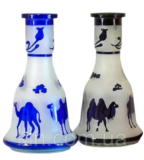 Скляна колба 0,7 літра для кальяну висота 21 см діаметр 35 мм, фото 1