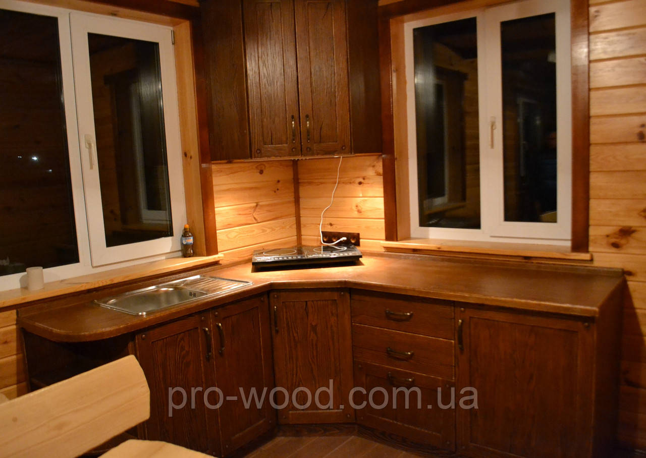Кухня дерев'яна кутова, фото 1