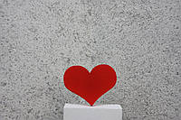Декор сердце из пенопласта средние 15см с покраской
