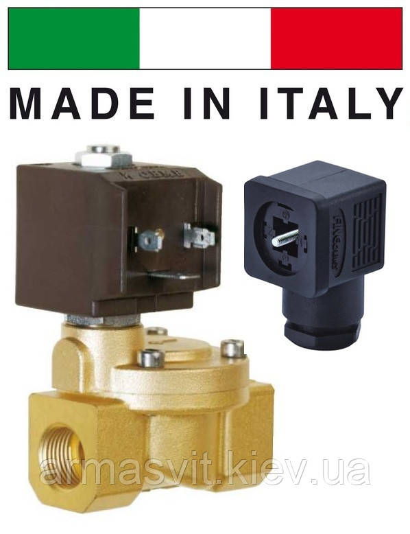 Електромагніг. клапан CEME (Італія) 8615, НЗ, 3/4", 90 C, 220 В нормально закритий для води, повітря.