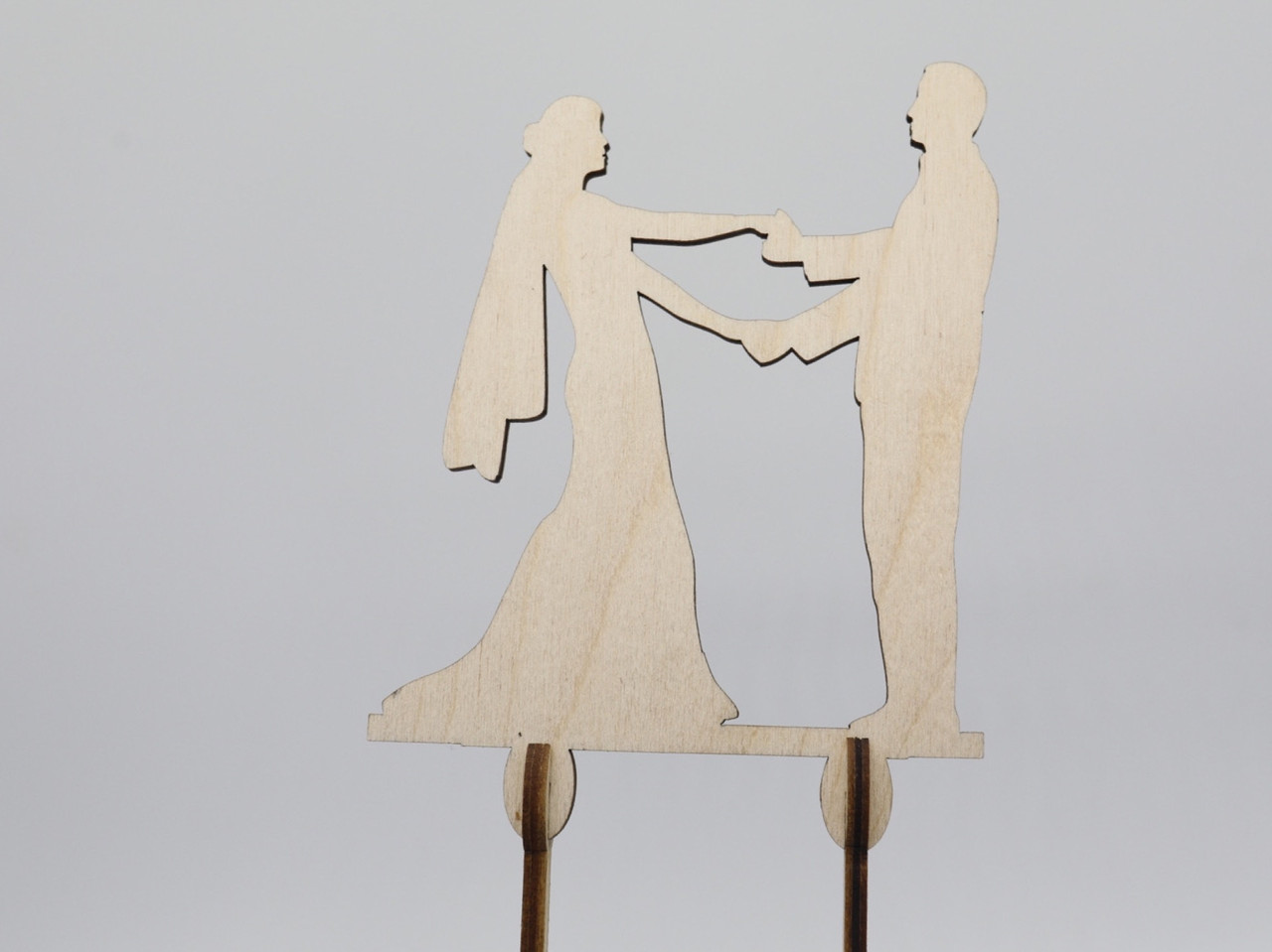 Топер. Молодята тримаються за руки. 24,5 х 13,5 см. 5шт/уп., фото 1