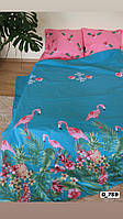 Белье постельное с Фламинго ткань бязь голд