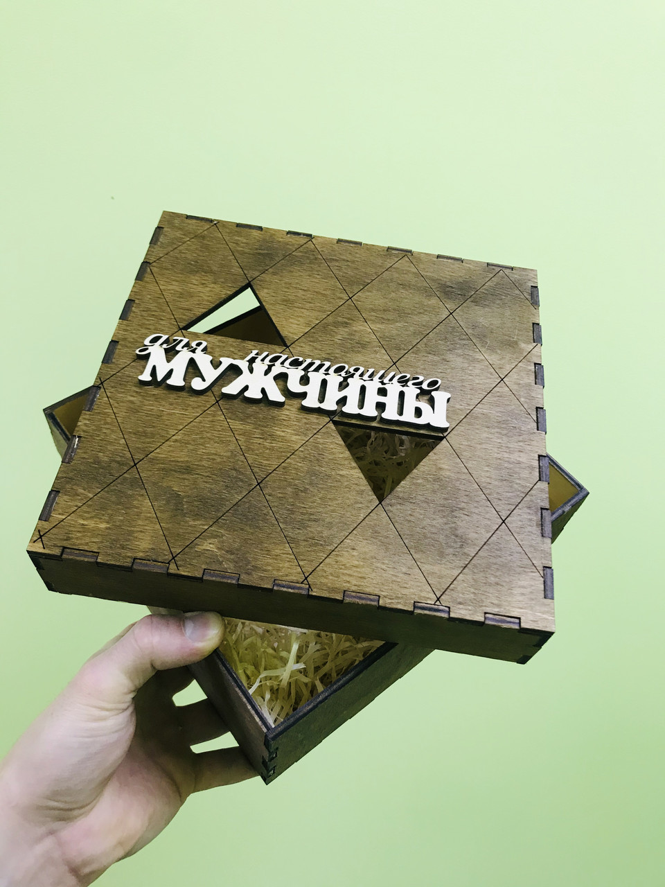 Дерев'яна подарункова коробка квадратна CraftBoxUA 20х20х10 см