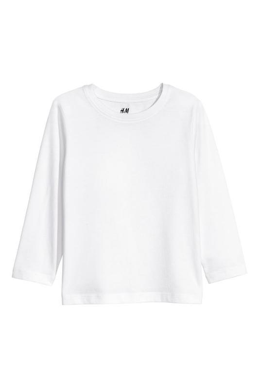 Білий однотонний реглан для дівчинки H&M L.O.G.G/ (Швеція) р.134/140