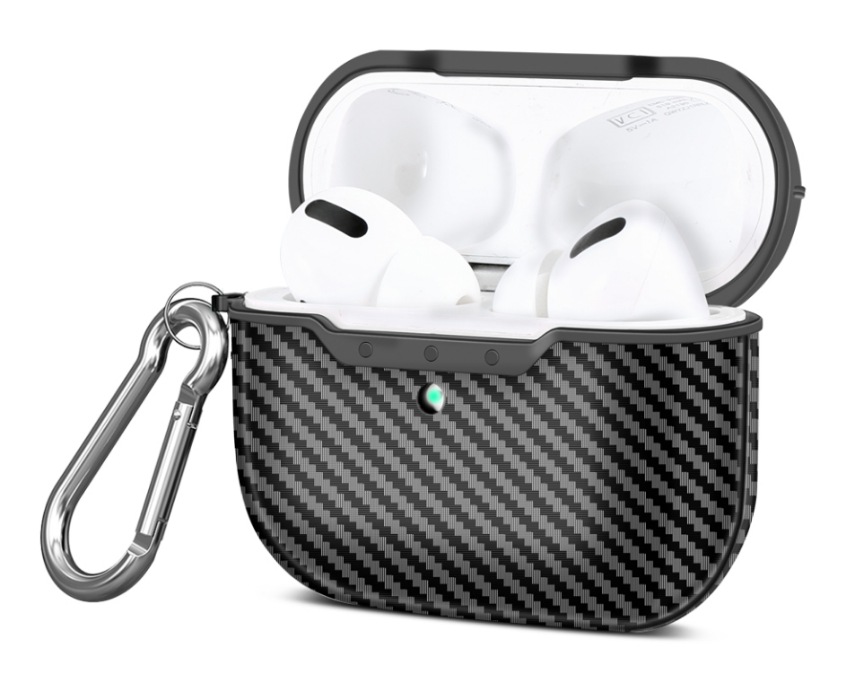 Силіконовий чохол Primo Carbon Fiber для AirPods Pro - Black