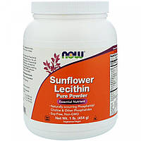 Now Foods, Sunflower Lecithin (454г порошок), лецитин подсолнечный