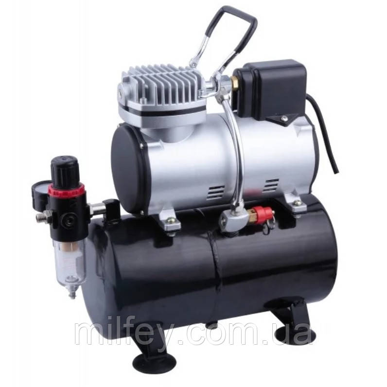 Компресор для аерографа з ресивером і термозахистом Fengda AS-186S, фото 1
