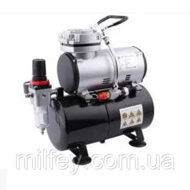 Компресор для аерографа AS-186 з ресивером, фільтром і редуктором Fengda, фото 1