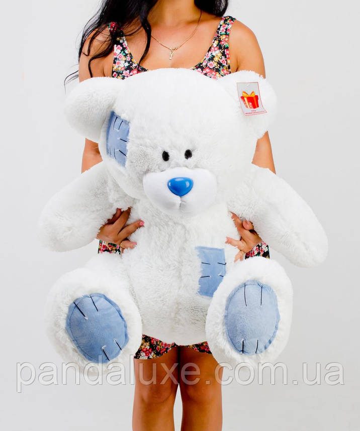М'яка іграшка плюшевий білий ведмедик 100 см, фото 1