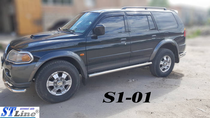 Купить Mitsubishi Pajero Sport (96-08) боковые пороги подножки труба на ...
