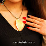 Підвіска із золотим напиленням — "Golden Leaf" + подарункове паковання, фото 3