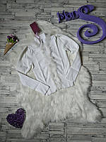 Детская кофта Ccomajo на девочку под горло белого цвета с мехом кролика и кристаллами на рост 146 см