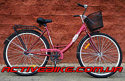 Велосипед АСТ 28-245 (товста рама) жіночий 28" з кошиком.